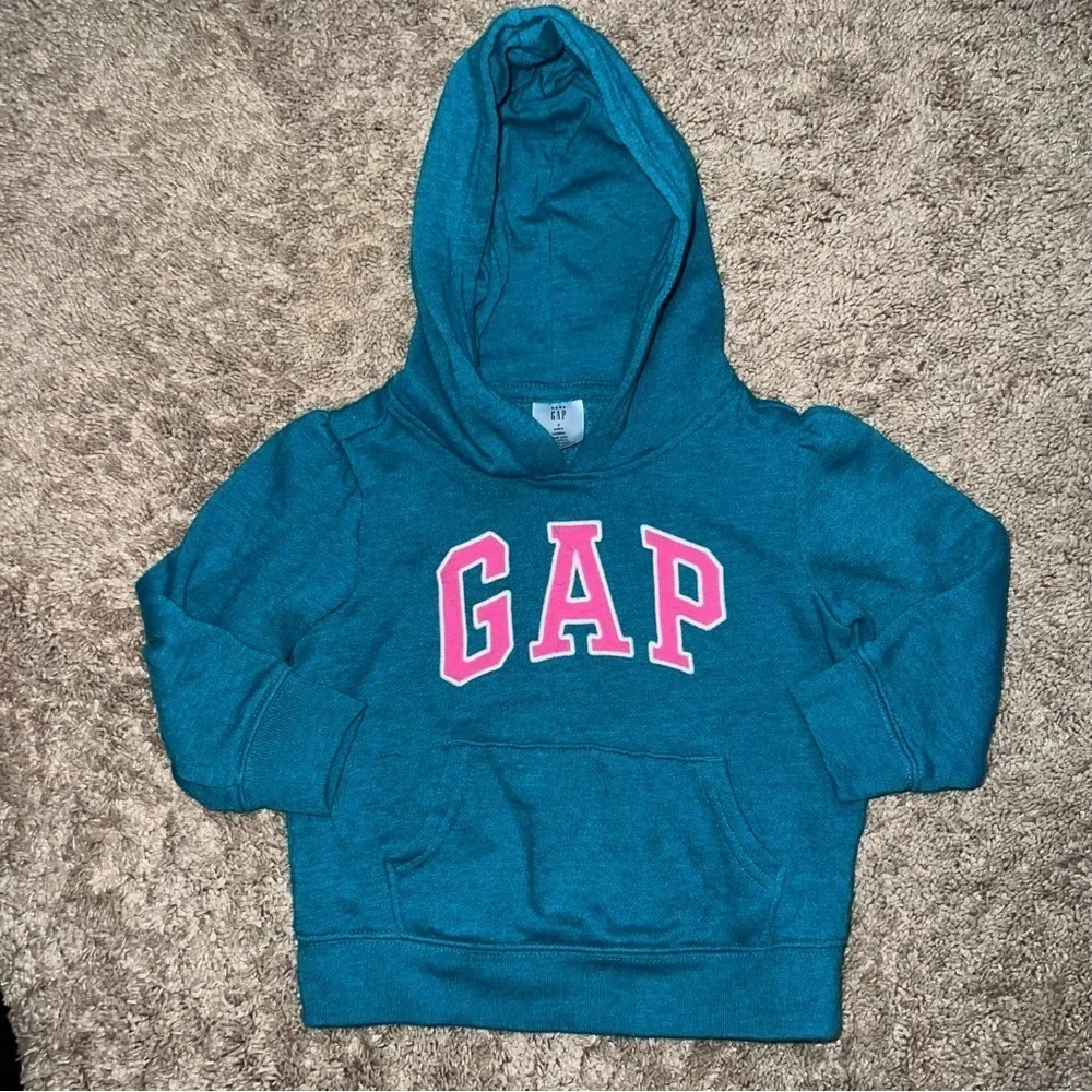 GAP Kids Turquoise and Pink Hoodie Size 2 Years